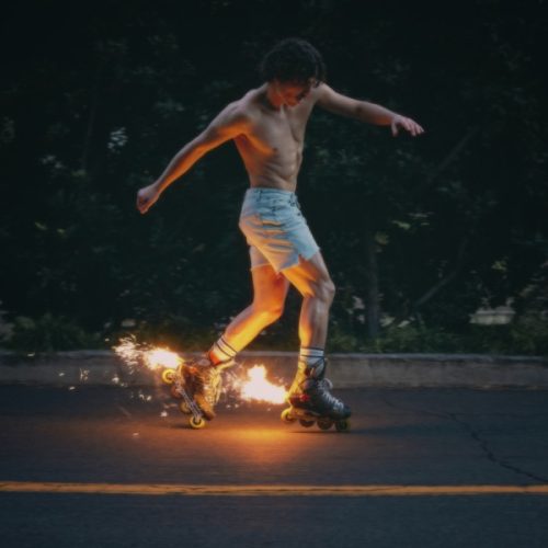 fireworks & rollerblades